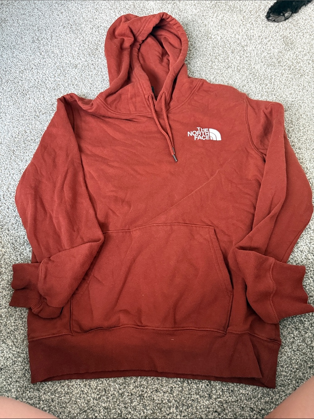 The North Face Men's Rust Crewneck Hoodie with Logo